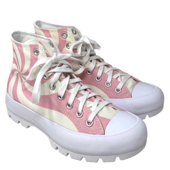 Converse Chuck Taylor Lugged Shoes Skate Women Casual Pink Candy Canvas A10016C - Picture 3 of 10